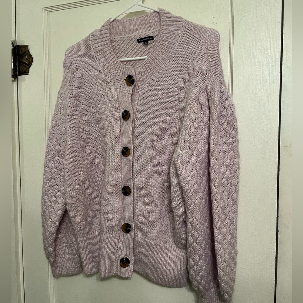 Who What Wear Purple Cardigan